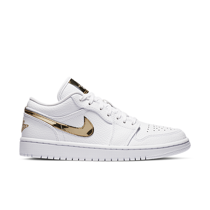 wmns air jordan 1 low se white metallic gold