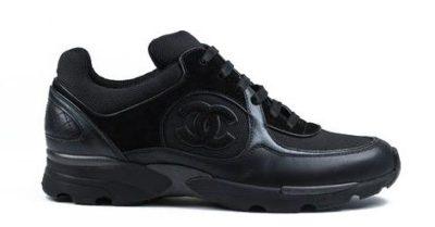 Chanel Low Top Trainer CC Triple Black Leather G26582