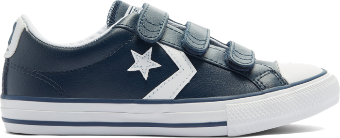 Converse Big Kids Easy-On Star Player Low Top Navy/ White 646139C