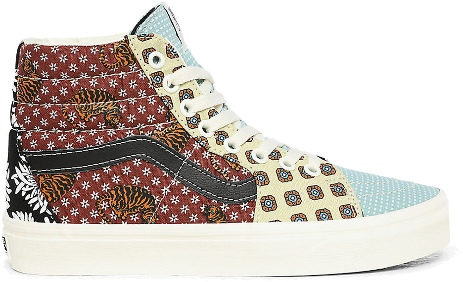 Vans Sk8-Hi 'Tiger Patchwork' Black VN0A4BV61IO | Multicolor