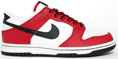 Nike Dunk Low White Black Red (GS) 304874-105