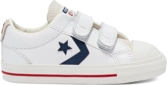 Converse Toddler Easy-On Star Player Low Top White/Midnight Navy/Gym Red 769707C