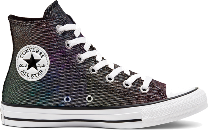 Converse Womens Industrial Glam Chuck Taylor All Star High Top Silver/ Black 568585C