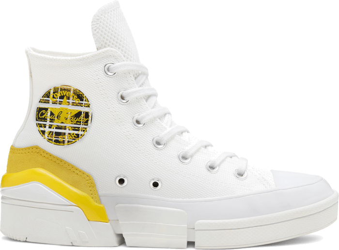Converse Womens Mix and Match CPX70 High Top White/Speed Yellow/Black 568648C