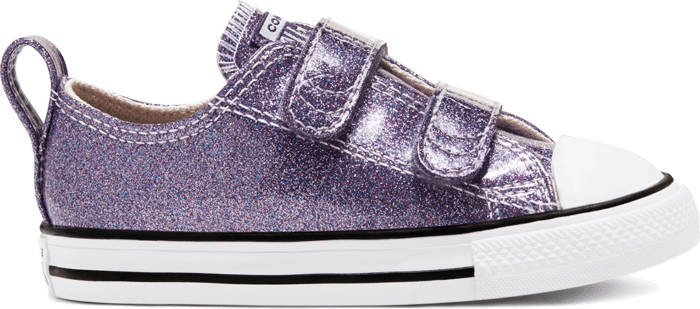 Converse Toddler Coated Glitter Easy-On Chuck Taylor All Star Low Top Moody Purple/White/Black 768469C