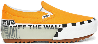 Vans Classic Slip-On Stacked ‘Logo Stack – Bright Marigold’ Orange VN0A4TZV1LC