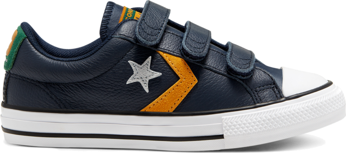 Converse Big Kids Leather Twist Easy-On Star Player Low Top Obsidian/Midnight Clover 668427C