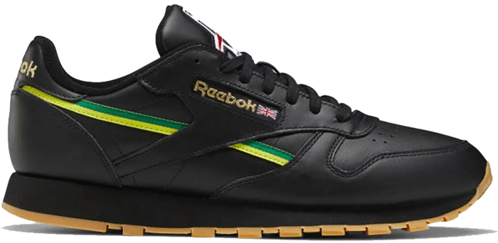 Reebok Classic Leather Black Green Yellow EG6423