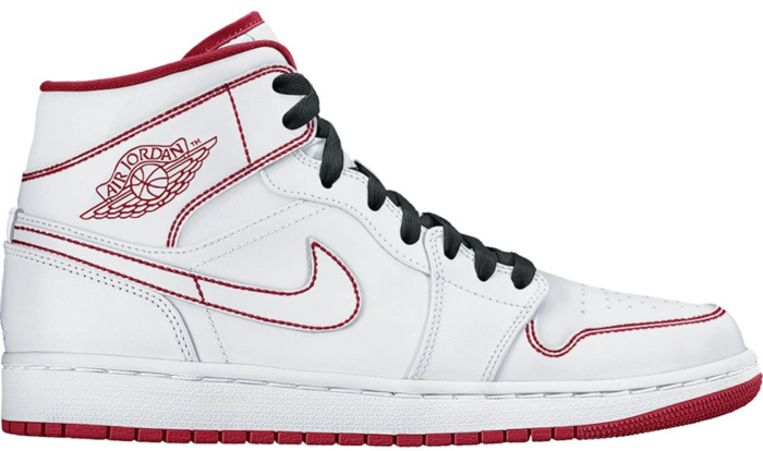 white gym red jordan 1 mid