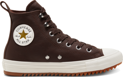 Converse Womens Leather And Warmth Chuck Taylor All Star Hiker High Top Dark Root/Vintage White/Gum 568812C