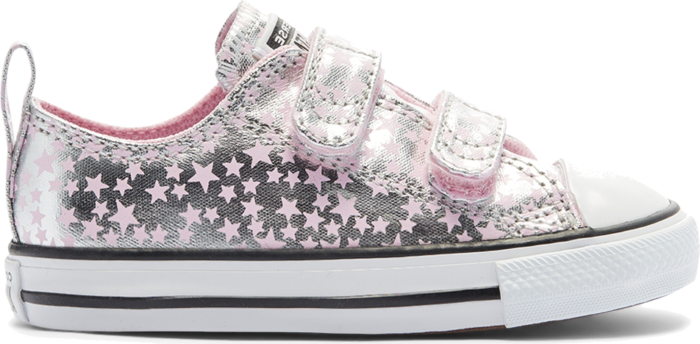 Converse Toddler She’s A Star Easy-On Chuck Taylor All Star Low Top Pink Glaze/Silver/White 769706C