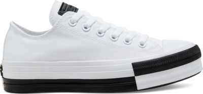 Converse Womens Rivals Platform Chuck Taylor All Star Low Top White/ Black 568656C