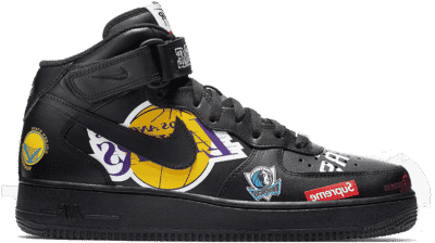 Nike Air Force 1 Mid Supreme NBA Black AQ8017-001