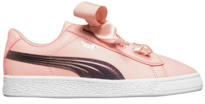 PUMA Basket Heart Tween Shimmer Meisjes Sneakers 370088-02 roze 370088-02