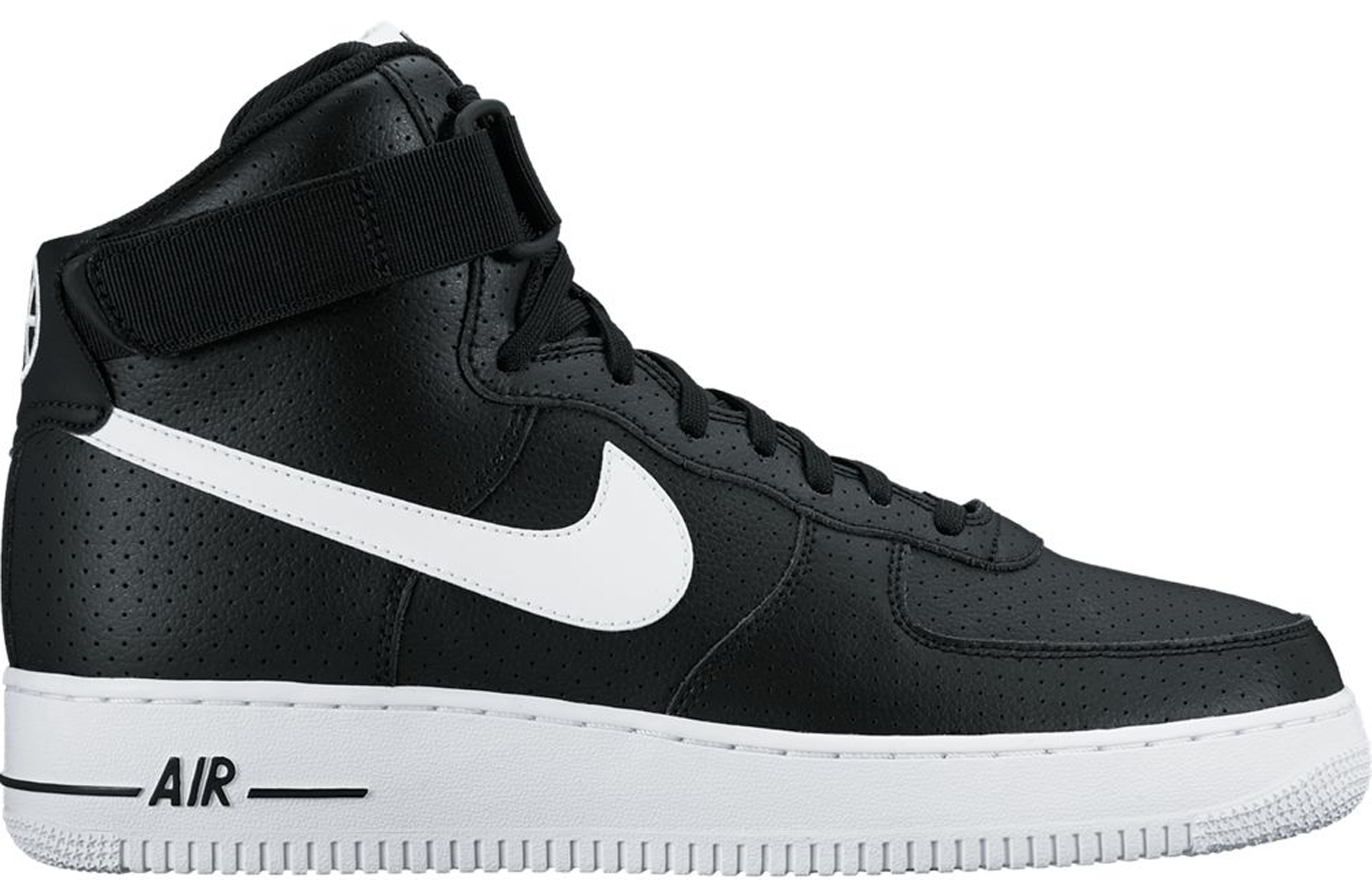 Nike air force store 1 high zwart