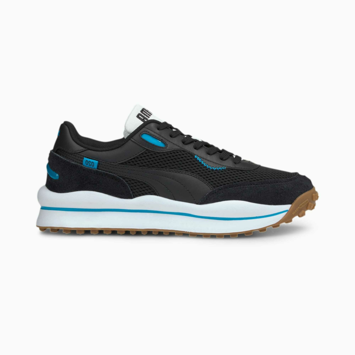 Puma Style Rider sportschoenen met een warme textuur Blauw / Zwart  373382_04 | Geen kleur