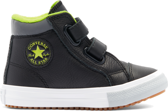 Converse Utility Leather Easy-On Chuck Taylor All Star PC Boot High voor peuters Black/Lemon Venom/Ash Stone 769332C