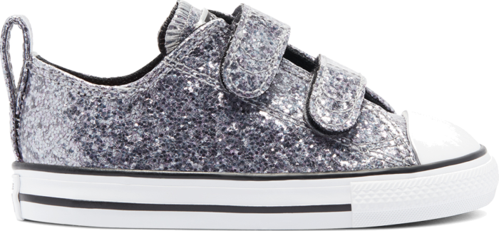 Converse Coated Glitter Easy-On Chuck Taylor All Star Low Top Black/Bright Coral/White 769297C