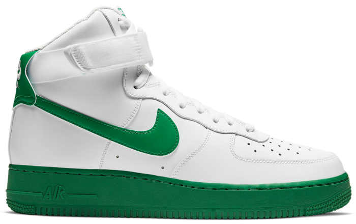 nike air force wit met groen