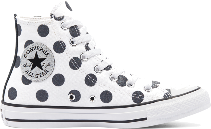 Converse Glitter Shine Chuck Taylor All Star High Top voor dames White/ Black 569383C