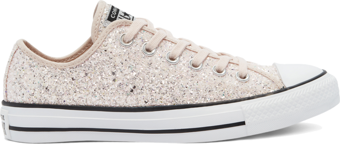 Converse Glitter Shine Chuck Taylor All Star Low Top Shoe Silt Red/Black/White 569404C