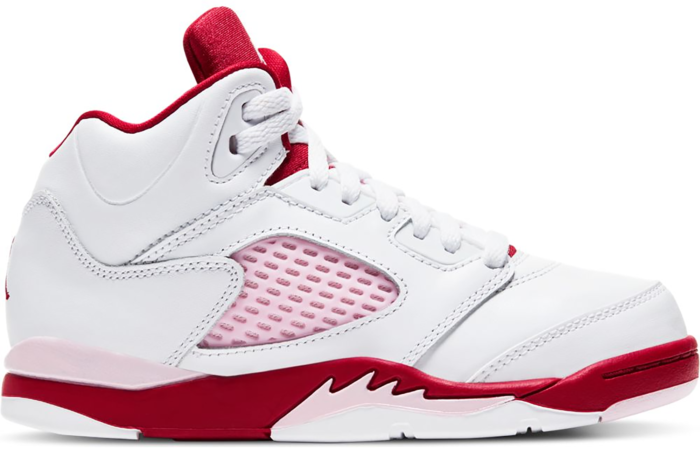 Jordan 5 Retro White Pink Red (PS) 440893-106