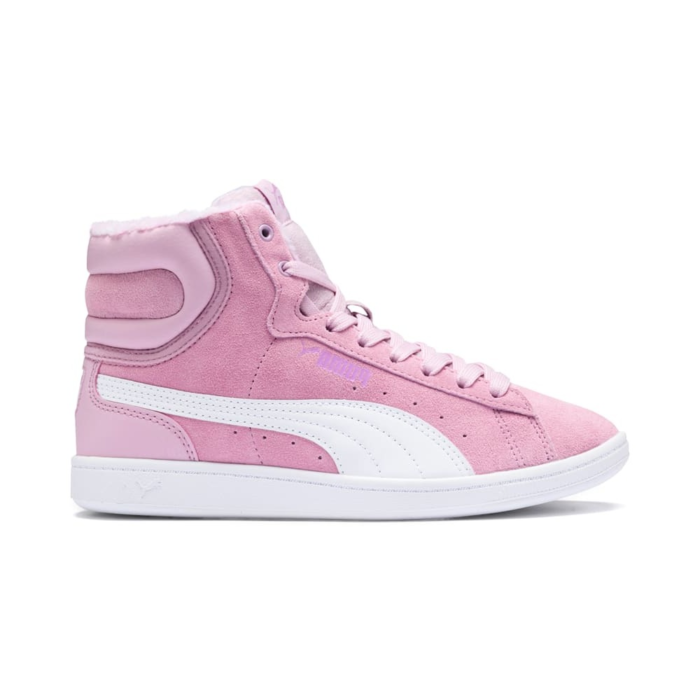 PUMA Vikky Mid Fur Girls’ High Tops Sneakers Preschool, Winsome Orchid/White Winsome Orchid,White 366854_02
