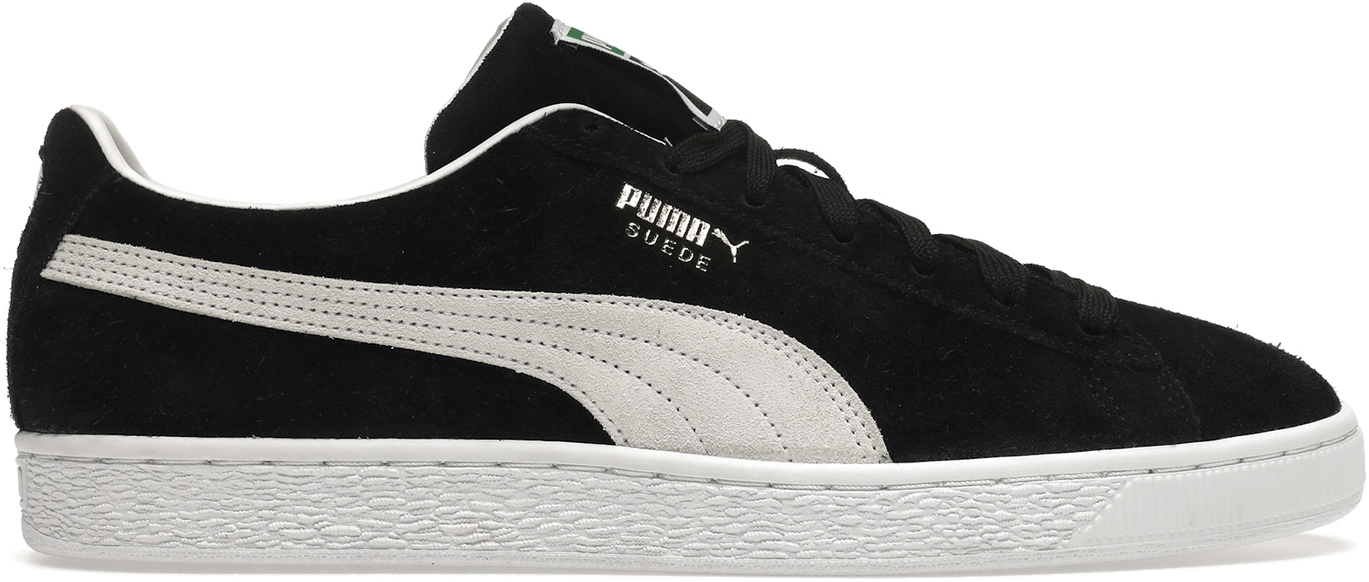 Puma black white sales suede