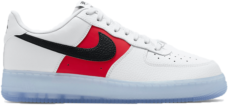 nike air force 1 red and black and white