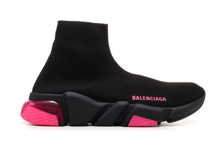 Dezelfde overschreden roterend Balenciaga Speed Trainer Black Pink Clear Sole (W) 607543W05GJ1051