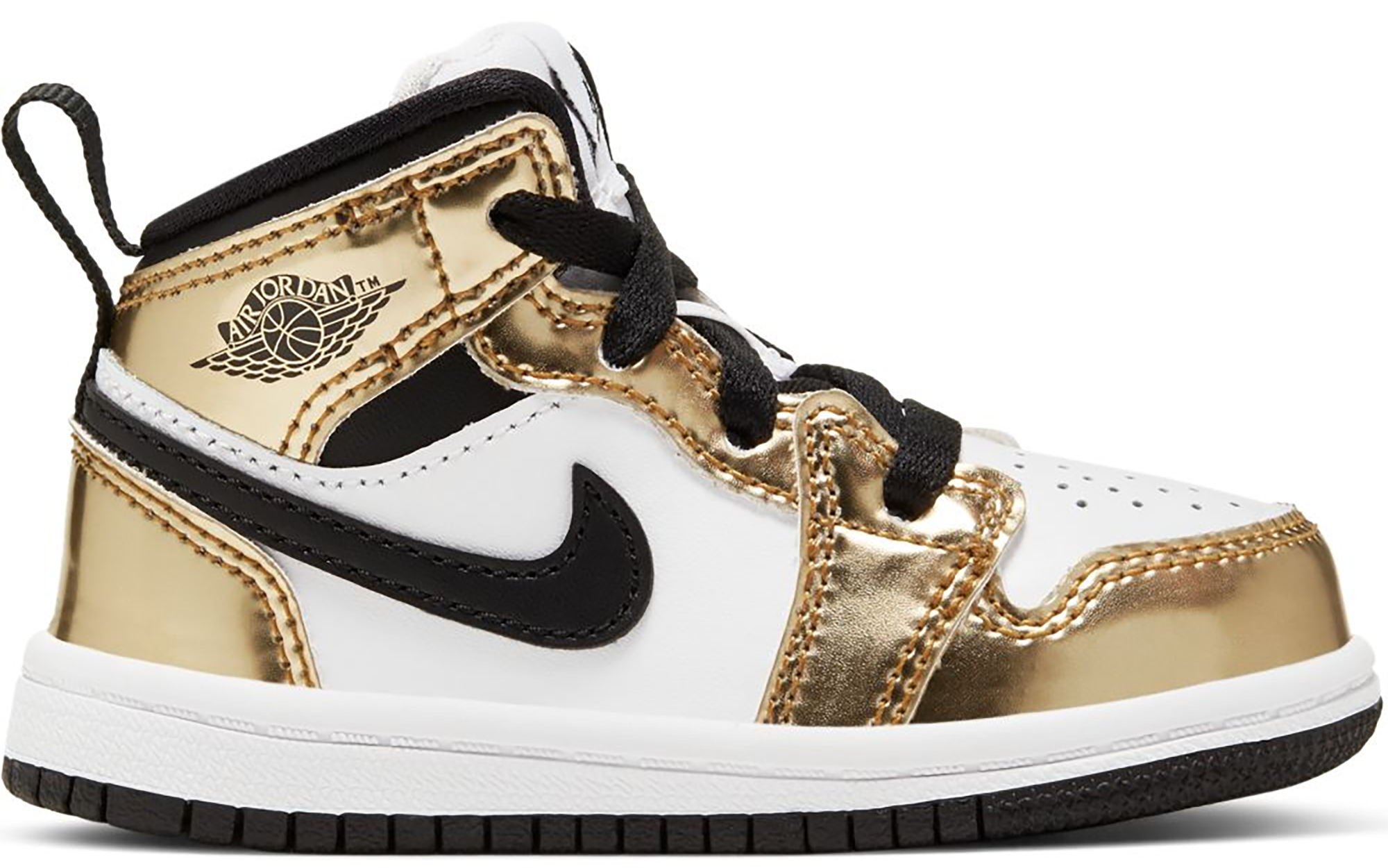 gold black and white jordan 1s