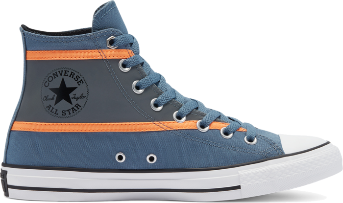 Converse Hi-Vis Chuck Taylor All Star High Top Lakeside Blue/Flash Orange 169452C