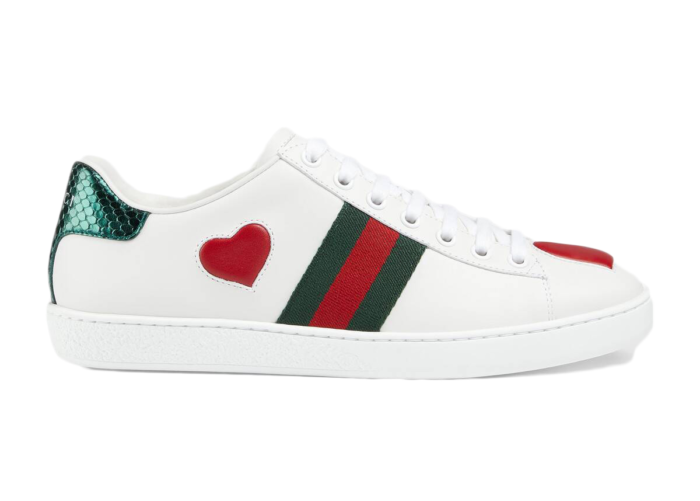 Gucci Ace Embroidered Heart (W) 435638 02JS0 9074