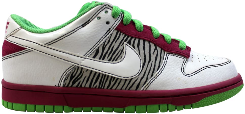 nike dunk low pink green