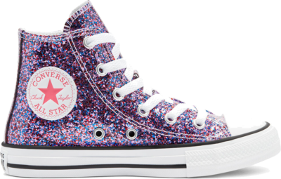 Converse Coated Glitter Chuck Taylor All Star High Top Bold Pink/White/Black 670176C