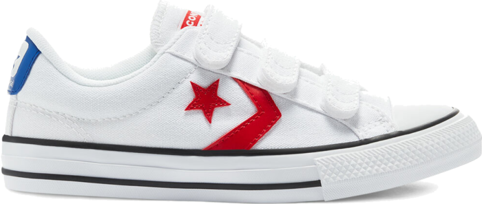 Converse Varsity Canvas Easy-On Star Player Low Top White/University Red/Blue 670227C