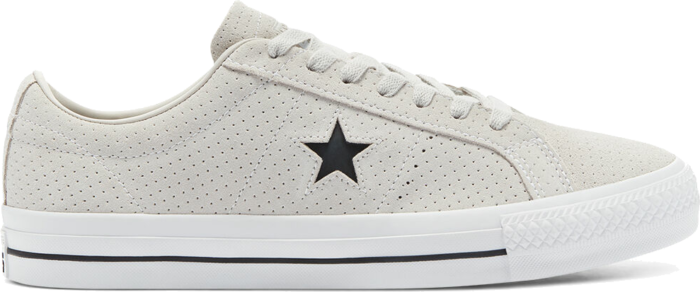 Converse CONS Perforated Suede One Star Pro Low Top Pale Putty/White/White 170072C