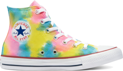 Converse Tie Dye Chuck Taylor All Star High Top Pink/Yellow/Blue Hand Paint 171727C
