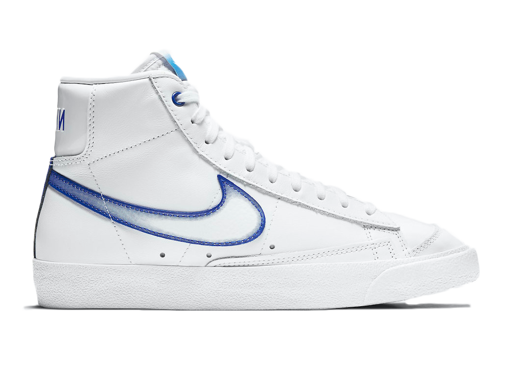 Nike Blazer Mid Airbrush White Royal Womens DD9685-100 â Oxfordenflair