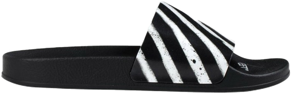 OFF-WHITE Spray Stripes Slider Black White SS20 OMIA088R20C220521001 | Zwart