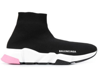 Balenciaga Speed Trainers Mid Black Light Pink (W) 587280 W1703 1070