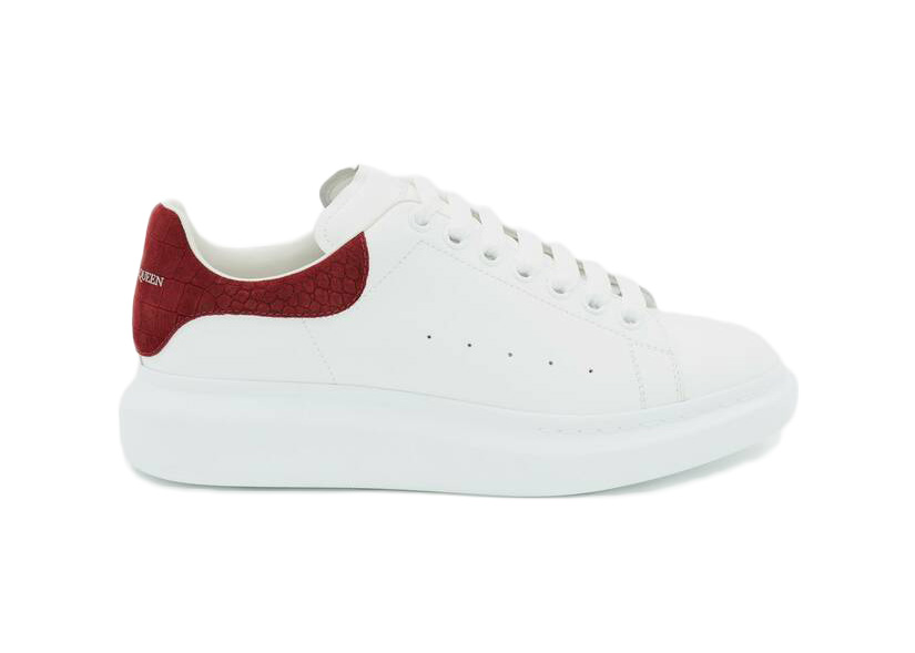 Alexander McQueen Oversized Burgundy Croc Suede 625162WHZ4K9088 | Wit