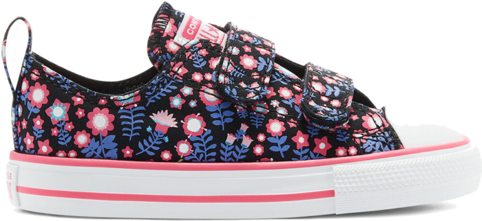 Converse Ditsy Floral Easy-On Chuck Taylor All Star Low Top Black/Bold Pink 770217C