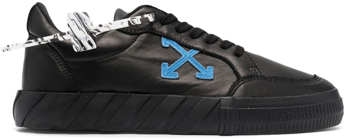 OFF-WHITE Vulc Low Black/Blue Leather SS21 OMIA085R21LEA0011045