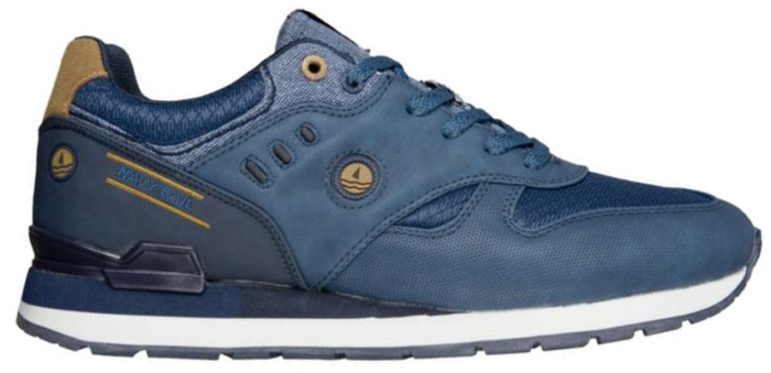 NAVY SAIL Jeans Cuoio Heren Leren sneakers NSM01300502 blauw NSM01300502