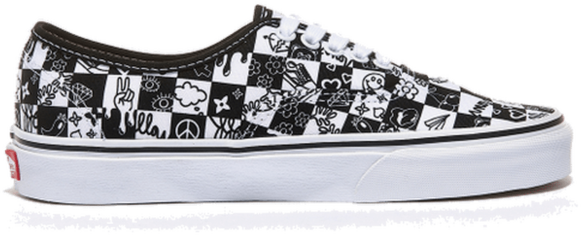 doodle checkerboard old skool vans