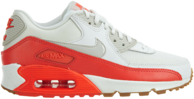 Nike Air Max 90 Essential Summit White Light Brown-Bright Crimson (W) 616730-113