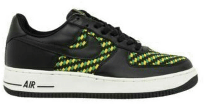 Nike Air Force 1 Low Premium Woven Black Green Yellow 309096-002