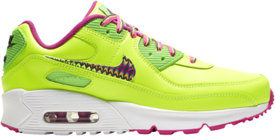 Nike Air Max 90 Leather Volt Fire Pink (GS) CW5795-700