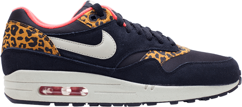nike air max 1 black leopard